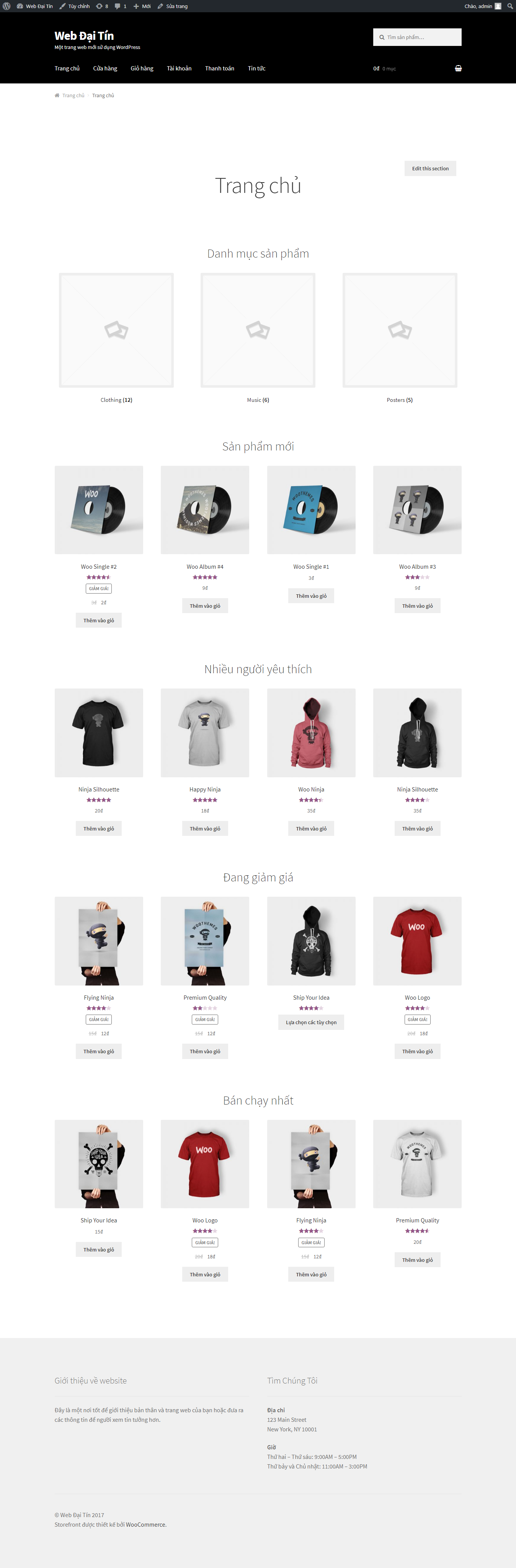 Cách sử dụng theme Storefront